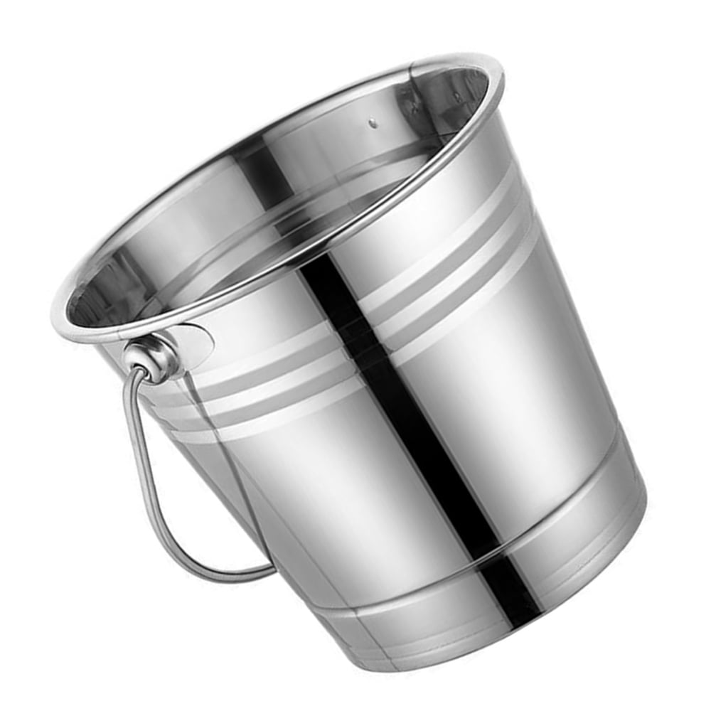 Topyecel Stainless Steel Beverage Tub Metal Drink Cooler Wine Pail Bucket with Lid for Parties
