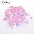thumbnail image 3 of 100uds Gato Ojo Resina Cuentas, 5mm Plana Redonda Cúpula Cuentas Medio-Redonda Cuentas para Joyería Fabricación Arcilla Hallazgo Artesanías Accesorio Artesanía, Claro Rosa, 3 of 5