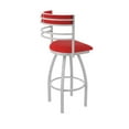 thumbnail image 2 of 860 Hunter 30" Swivel Bar Stool with Anodized Nickel Finish and Canter Red Seat and Back, 2 of 5