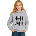 thumbnail image 4 of Gyujnb Unisex Warm Hoodie with Mixed Basic Text Print for Fall Winter Versatile Casual Wear,Size 1-16Y,5-6 Years, 4 of 5