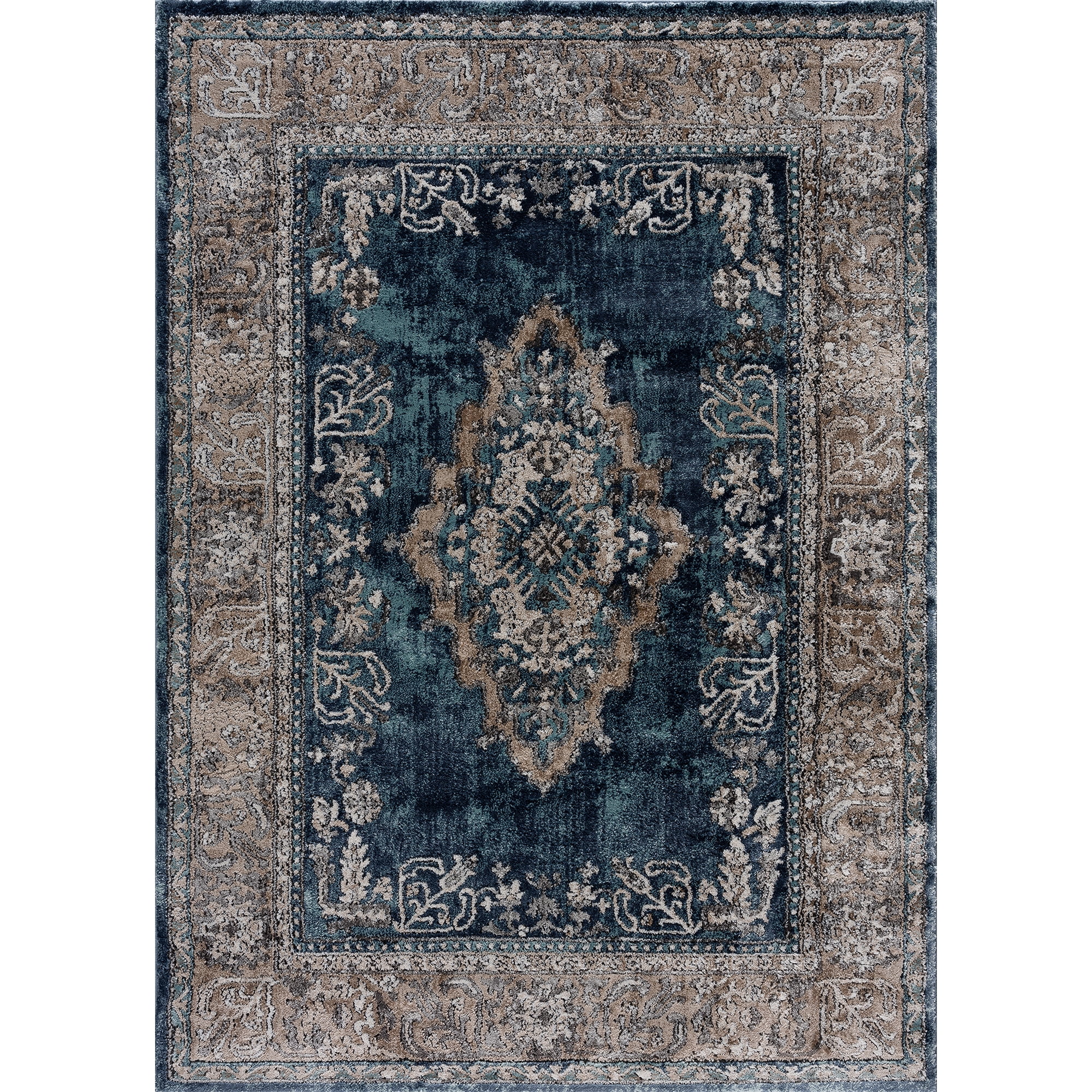 United Weavers Edinson Jisun Transitional Border Area Rug, Blue, 5'3" x 7'2"