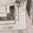 thumbnail image 4 of La Dole Rugs Gold Grey Ivory Abstract Marble Bordered Modern Striped Minimalistic Pattern Area Rug For Living Room Bedroom Hallway Runner, 4 of 7