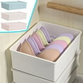 thumbnail image 2 of Stackable Underwear Storage Box with Lid - Plastic Drawer Organizer Panty Organizer, Bra and Panty Divider for Closet Dresser Shelf, 2 of 7