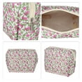 thumbnail image 3 of 1 Pc Women Portable Peony Cosmetic Bag for Vacation Business Travel White Pink Polyester, 3 of 3
