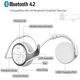 thumbnail image 4 of Auriculares inalámbricos Bluetooth Sport-Auriculares Bluetooth 4,2 con tecnología de captura de voz clara y micrófono de cancelación de eco para gimnasio, deporte, Ru Afortunado Sencillez, 4 of 5