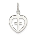 thumbnail image 4 of Sterling Silver Cross with Heart Charm, 4 of 4