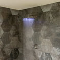 thumbnail image 4 of ALFI brand LED16R - BN Pomme de Douche Pluie LED Ronde Multicolore de 16 Po, Nickel Brossé, 4 of 4