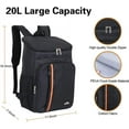 thumbnail image 7 of Cooler Backpack 20L Insulated Backpack Coolers with Multiple Pockets, Lightweight Leak-Proof, Lunch Bag for Camping Hiking Picnic Beach, 7 of 7