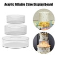 thumbnail image 2 of Soportes para tartas de acrílico transparente, caja rellenable, caja de presentación redonda con tapa, centro de mesa decorativo para bodas, 2 of 4