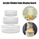 thumbnail image 2 of Soportes para tartas de acrílico transparente, caja rellenable, caja de presentación redonda con tapa, centro de mesa decorativo para bodas, 2 of 4