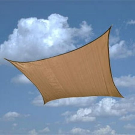 ShadeLogic Sun Shade Sail, Heavy Weight, 16' Square, Sand