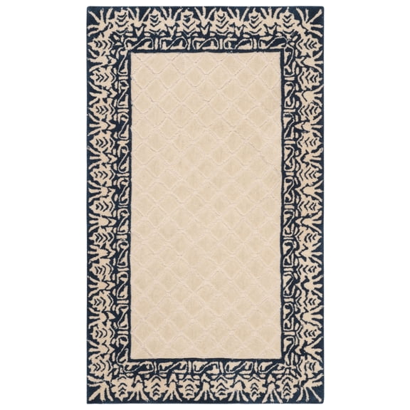 SAFAVIEH Total Performance Ruadhan Floral Area Rug, Navy, 3' x 5'