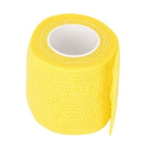 Self Adhesive Elastic Bandages Cotton Elastic Adhesive Strain Injury Muscle Sports Sticker Wrap Flexible Stretch Bandages for Sports Ankle, Knee and Wrist Sprains Yellow