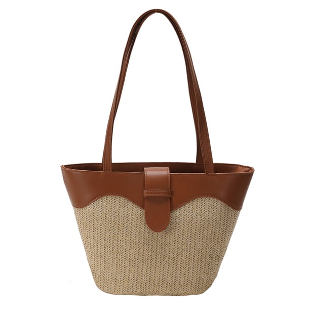 Bolsa vagabundo de moda para mujer de paja para axilas de gran capacidad para regalo (marrón) Ehuebsd Para Estrenar