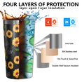 thumbnail image 3 of Black Sunflower 10oz Tumblers Stainless Steel Tumbler with Lid and Straw,Vacuum Insulated Double Wall Travel Tumbler Cups with Cleaning Brush for Coffee, Tea, 3 of 4