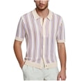 thumbnail image 1 of Mens Casual Manga Corta Botón Abajo Camisas, Bloqueo de Color, Botón Gira Abajo Camisa de Cuello, 1 of 6