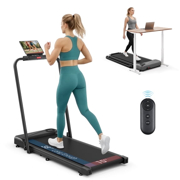 COFUNOK 3 in 1 Foldable Treadmills for Home/Office,2.5HP Quiet Folding Walk Pad with Handle ,300lbs Capacity with Remote & Widened Running Belt