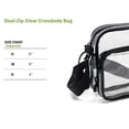 thumbnail image 2 of Clear Bag for Stadium Sling Crossbody Bag Front Zipper Pocket Adjustable Strap Handle Transparent Purse for Festivals Stadium Games Concerts Events Travel and Daily Hands Free Use, 2 of 4