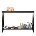 thumbnail image 3 of OUYAWEI 43 Inch 2-Tier Narrow Console Table,Stylish Sofa Side Table with V Design,Premium Space Saving Furniture for Entryway,Hallway and Living Room,Black, 3 of 8