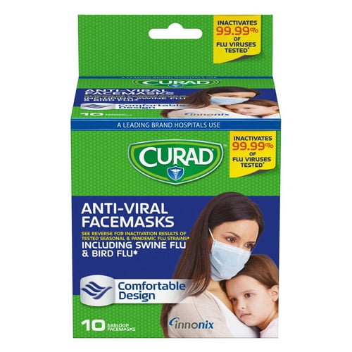 Swine Bird Earloop For Including Pack com 3 And Antiviral - 10 Ea Flu Walmart Flu Face Mask Curad Swine Bird Earloop For Including Pack com 3 And Antiviral - 10 Ea Flu Walmart Flu Face Mask Curad