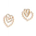 thumbnail image 1 of Pendientes de aro de perlas para mujer, pendientes de perlas, pendientes de círculo grande, joyería de moda, pendientes de corazón para mujer, pendientes de corazón, 1 of 5
