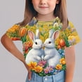 thumbnail image 3 of Camiseta de Manga Corta para Niños con Linda Impresión de Pascua Cuello Redondo Casual Versátil Camiseta de Manga Corta para Niños de 3-14 Años, 3 of 5