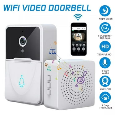 Debonair Smart Video Doorbell with Chime Wireless Camera Doorbell 1080P HD, Human Motion Detection, 2.4G Wi-Fi, Night Vision, Free Cloud Storage, 2-Way Audio, for Ios & Android Phone