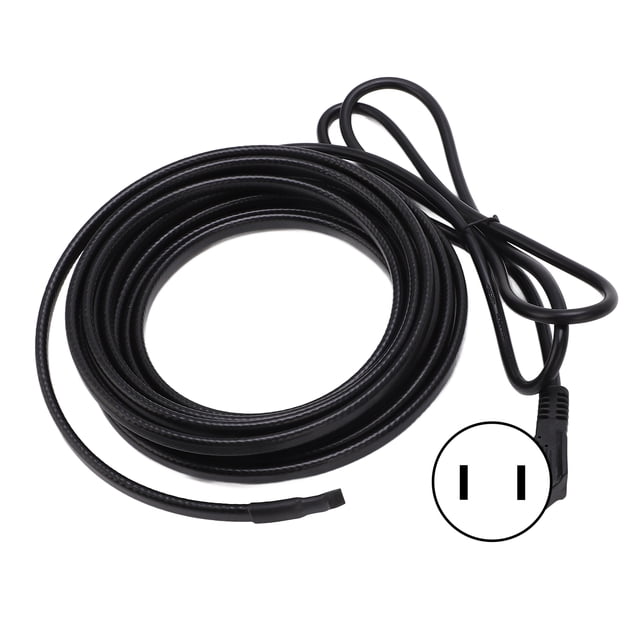 Pipe Heating Cable, Trace Heating Wire with Built in Thermostat, Heat Tape Heater 5 Meter Self Regulating with Plug for Winter Pipe