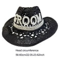 thumbnail image 6 of Harmtty Bride Hollow Cowboy Hat for Women Summer Handwoven Straw Hat Beach Vacation Sunshade Cap for Outdoor Travel, 6 of 7