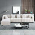 thumbnail image 2 of Williamspace 139" Sectional Sofa Couch for Living Room, Modern Luxury L Shaped Sofa with Ottoman, 5 Seats Upholstered Sofa Couch Furniture Set with 5 Pillows, 2 of 7