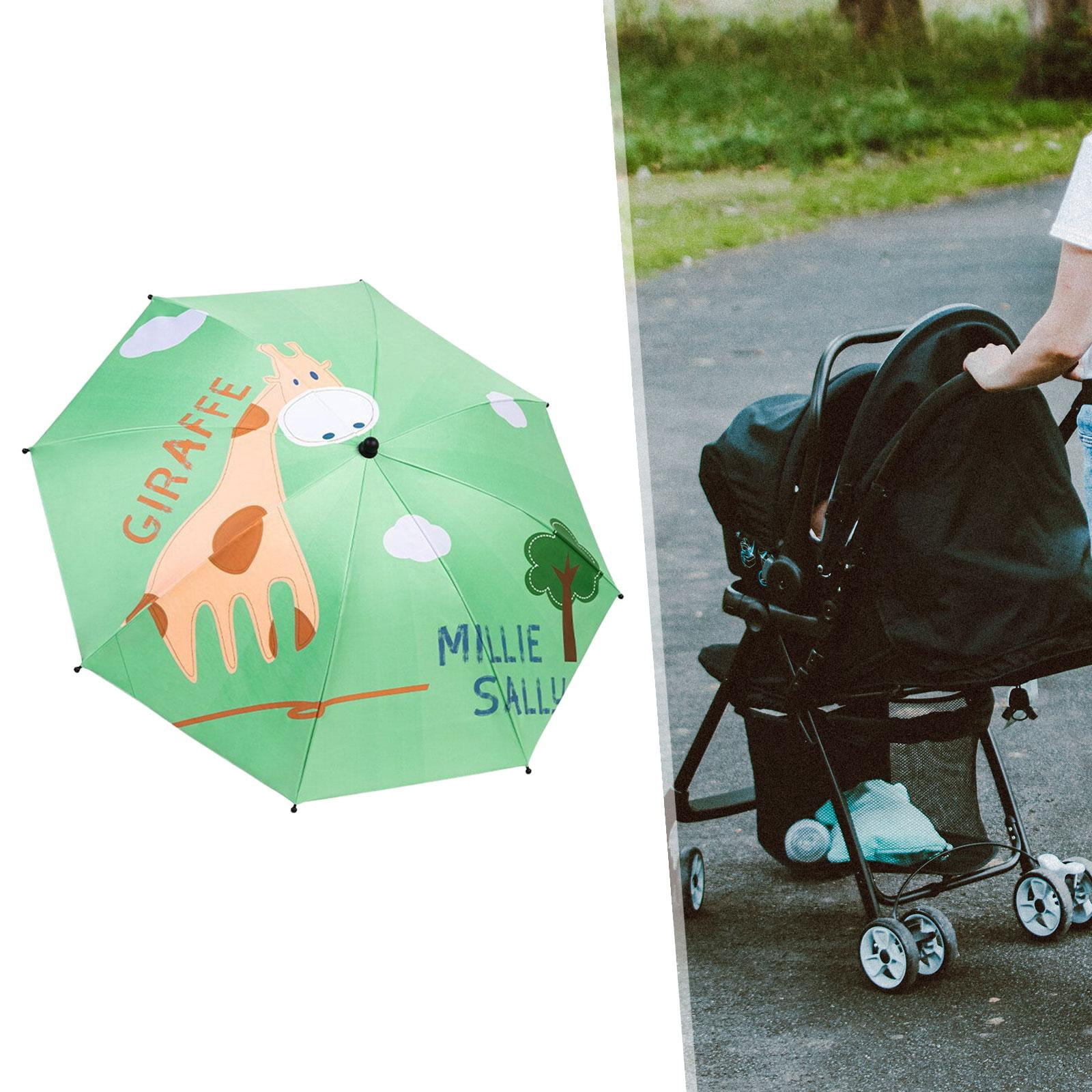 harayaa Baby Pram Umbrella with Clamp Baby Stroller Parasol Universal Summer 360 Degree giraffe