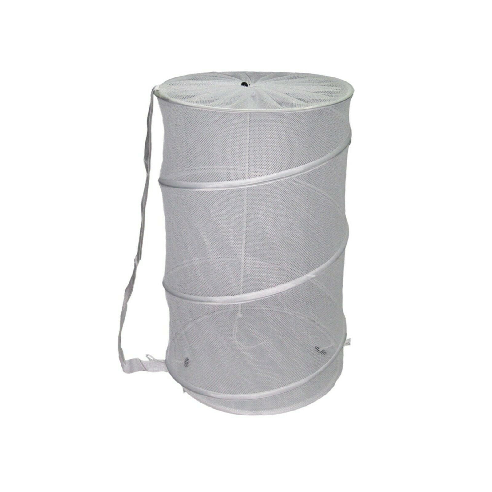 Laundry Basket Pop Up Barrel Hamper Collapsible Breathable Mesh Bag 4 Colors 