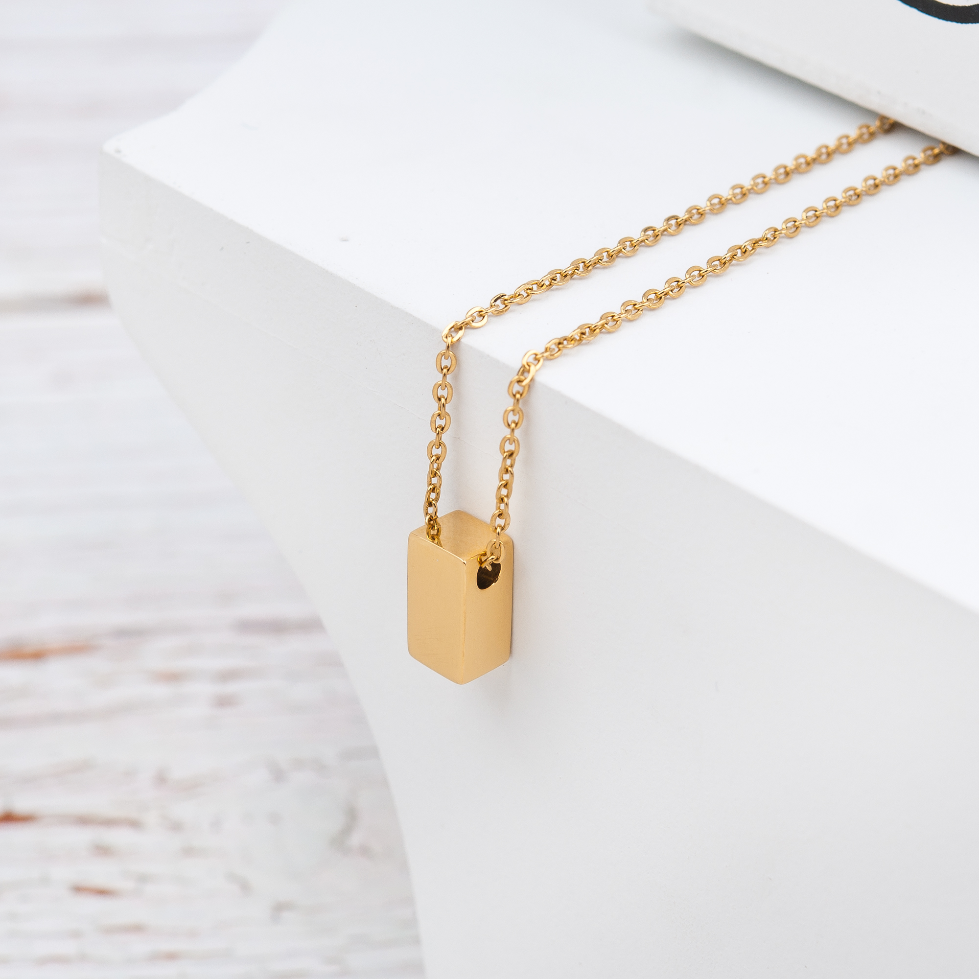 Mother of the Bride Mother's Day Gift, Jewelry Gift for Mother in Law, Necklace and Card Gift Set, Gift for Mom, Gift for Her, Jewelry for Mom, Thank you Gift [Gold Cube,Purple Gradient]
