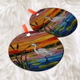 thumbnail image 3 of White Egret Glass Suncatcher with Sunset - Faux Ornament Lake Bird Window Hanging - Peaceful Nature Decor Gift for Bird Lovers, 2025, Holiday 2025, Holiday Decoration, Seasonal, 3 of 5