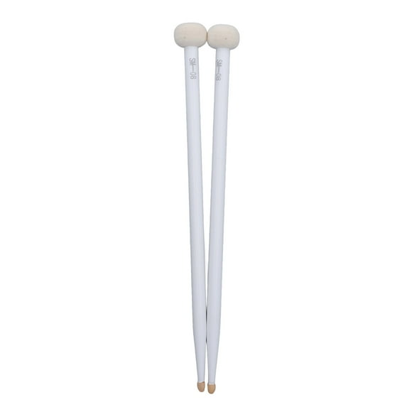 Drum Mallet Set, Maple Handle Drums Mallets Accessory For Playing White