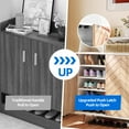 thumbnail image 4 of Dextrus 5-Tier Shoe Cabinet with Doors, Modern Shoe Storage Cabinet with Open Shelves, Free Standing Large Shoes Rack Organizer for Entryway/Hallway/Closet, 4 of 7