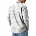 thumbnail image 7 of FGVCTG Mens Plaid Shirts Casual Classic Long Sleeve Collar Button Down Shirts Daily Outdoor Casual Shirt Gray 2XL, 7 of 7
