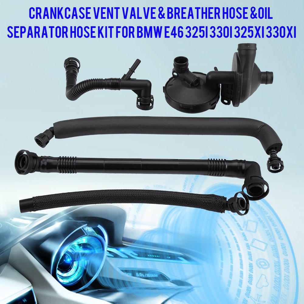 Greensen Crankcase Vent Valve & Breather Hose Kit for BMW E46 325i 330i