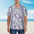 thumbnail image 5 of Picia Lavender Flowers Gentle Cotton Regular Fit Short Sleeve Casual Hawaiian Shirt for Men-Small, 5 of 8
