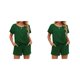 thumbnail image 3 of Jumpingount Conjunto de 2 piezas de camiseta, pantalones cortos, deportes, Fitness, atlético, Top, traje de moda para discoteca, traje de verano Type3 NO3, 3 of 6