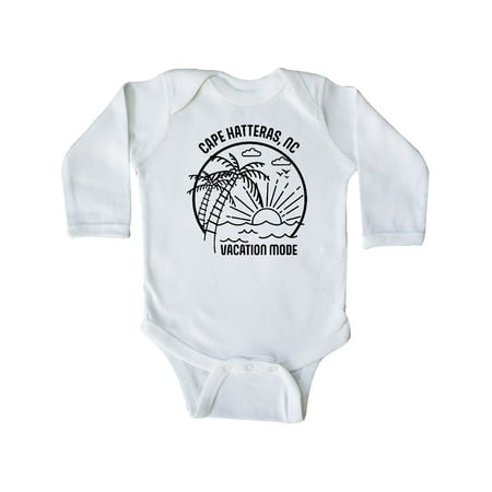 

Inktastic Summer Vacation Mode Cape Hatteras North Carolina Gift Baby Boy or Baby Girl Long Sleeve Bodysuit