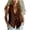 Brown, variant on Staron Summer Women's Casual Linen Shirt V-Neck Short Sleeve Loose Blouse Vintage Fashion Button Down Top, Brown XL
