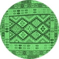 thumbnail image 1 of Ahgly Company Indoor Round Abstract Emerald Green Contemporary Area Rugs, 6' Round, 1 of 4