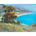 thumbnail image 2 of Stevens, Allayn 24x20 Black Ornate Wood Framed with Double Matting Museum Art Print Titled - South Coastal, 2 of 4