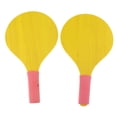 thumbnail image 2 of Beach Paddle Ball Game Indoor Outdoor Toy Lawn Backyard Kids Racket Game 2 Wooden Racquets with 1 Shuttlecocks Yellow, 2 of 7