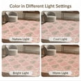 thumbnail image 7 of ODIKA 6'x9' Washable Area Rug Non-Slip, Chair-Friendly, Bows Interlocking Lattice Border Dainty Polka Boho Ribbon Playful for Dining Room, Under Table, Office Décor, 7 of 7