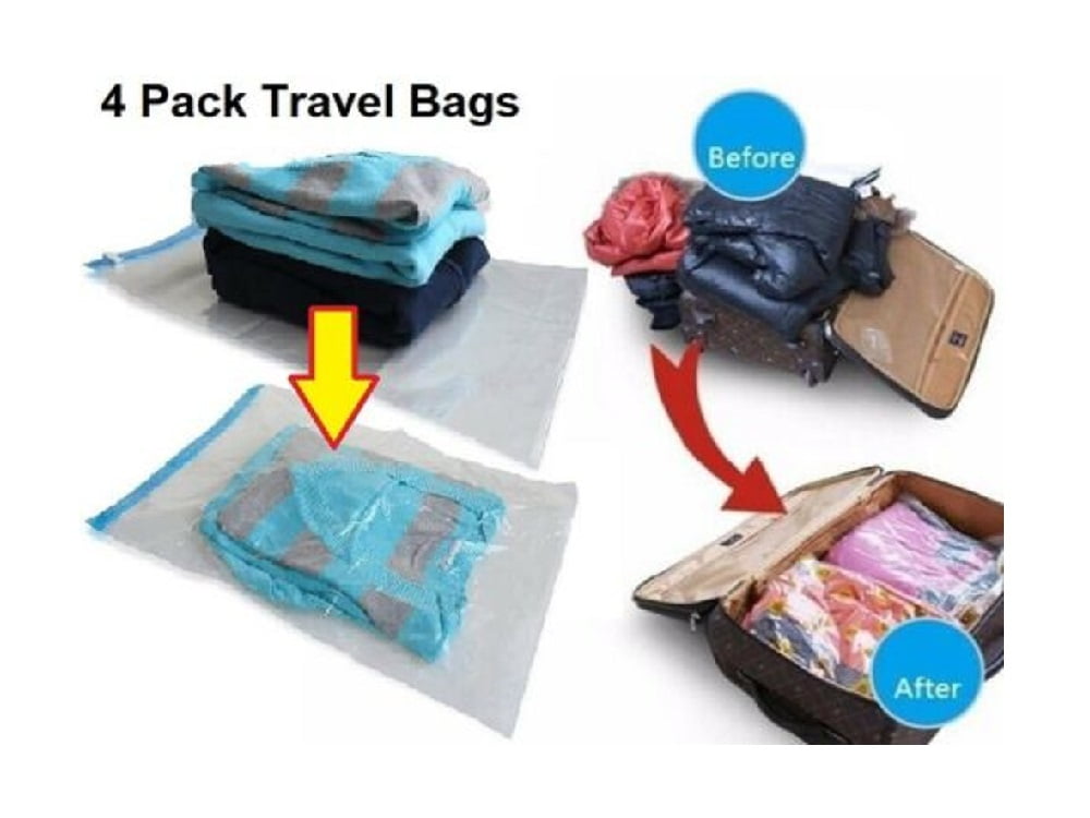 9 Large XL Vacuum Seal Space Saver Storage Bags Bonus 4 Travel Bags 13 PACK 