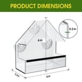 thumbnail image 6 of Rongsi Samll Window Bird Feeder, Clear Window Bird Feeders with Strong Suction Cups, Bird House for Outside Wild Birds, 6 of 6