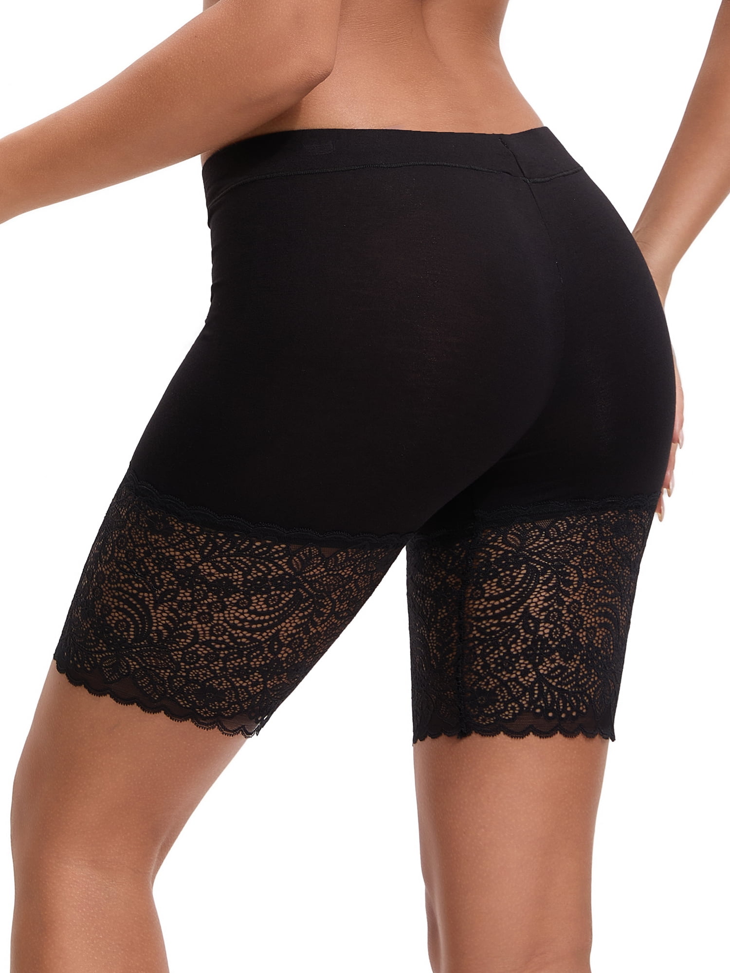 Unique Bargains Women's Slip Shorts Comfort Thigh Slimmers 2XL Black