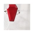 thumbnail image 5 of Aries Coral Coffin Ring, Natural Red Coral Ring, April Birthstone, Unisex Ring, Womens Ring, Coffin Ring, 925 Sterling Silver, Christmas, Handmade, Statement Jewelry, Coffin Shape Gemstone Ring, 5 of 6